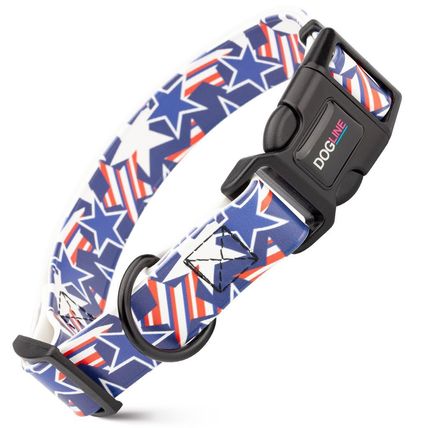 Dog Pet Patriotic Quick Release Printed Collar 1" x 15"- 23"