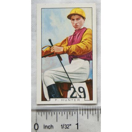1936 Gallaher Famous Jockeys No. 26 F. Hunter