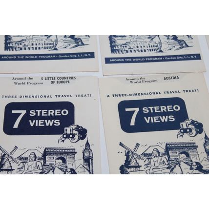 VTG TRU VUE Lot 3 D STEREOSCOPE VIEW 27 Card Sets Around the World Master Views