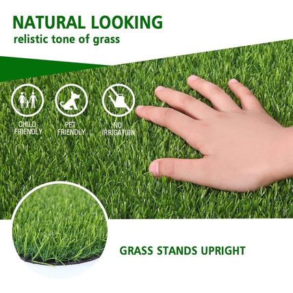 MYOYAY Artificial Grass Turf Rug 3.3X33 Ft Artificial Grass Mats 1.2" Pile Heigh