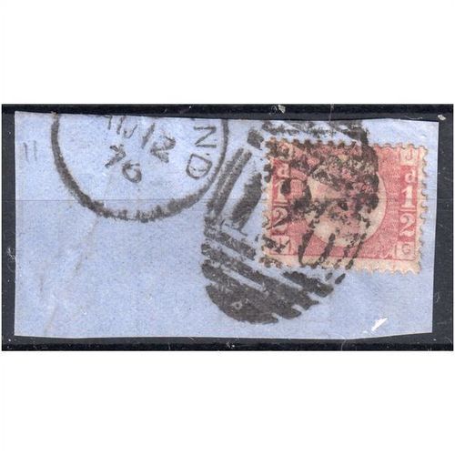 sg48 1d rose-red plate 11 on small dated piece (G8)