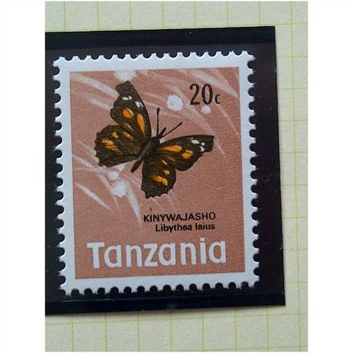 Tanzania QE11 1973 20c Libythea labdaca SG 161 Mint NHM Butterflies Stamp