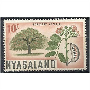 Nyasalanbd 1964 SG209 10/- Green, Orange-Brown & Black Mounted Mint . . .