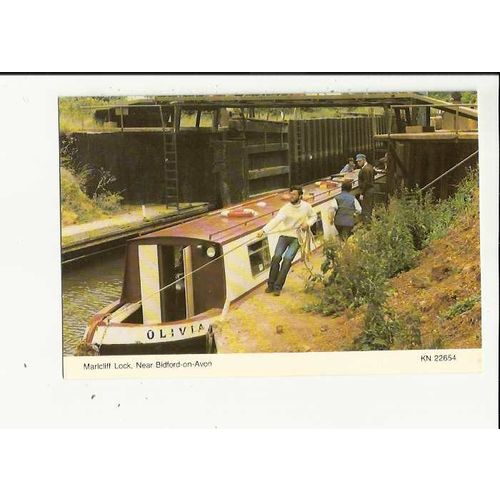 Warwickshire BIDFORD-ON-AVON Marlcliff Lock Postcard by Fairbrother