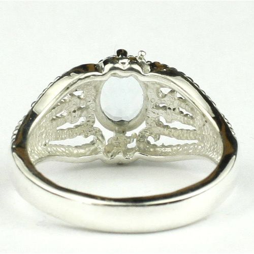 Aquamarine, 925 Sterling Silver Ladies Ladies Ring, SR365
