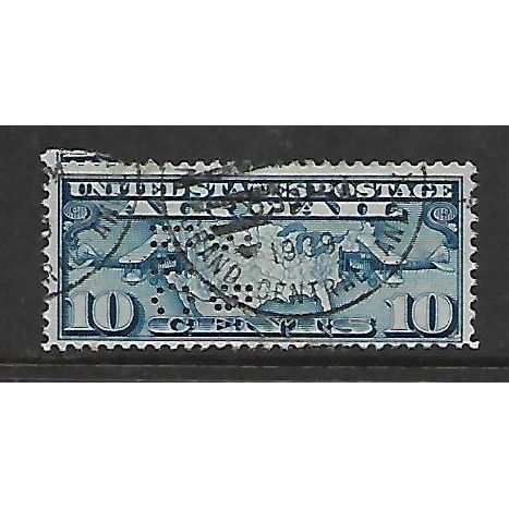 USA 1926 AIR 10c BLUE ( PERFINED ) SG A628 FINE USED
