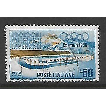 ITALY 1956 WINTER OLYMPIC GAMES 60L SKATING ARENA MISURINA SG 929 FINE#2