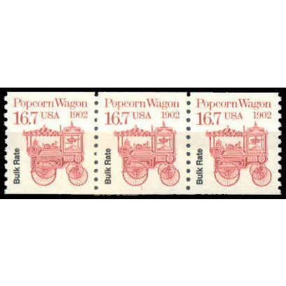 2261 16.7c Popcorn Wagon Very Fine MNH Dry Gum PNC 1/3 W1551