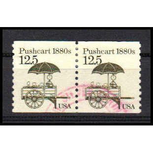 Used 2133 12.5c Pushcart Very Fine Pair PA0787