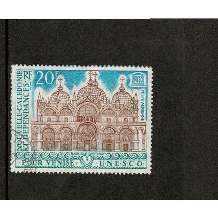 NEW CALEDONIA NOUVELLE CALEDONIE 1972 AIR UNESCO SAVE VENICE CAMPAIGN FINE USED