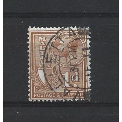 Malta.SG195 1d Chestnut.Fine Used.Apr25n