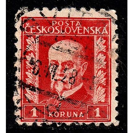 Czechoslovakia 1925 President Masaryk 1k Used Stamp