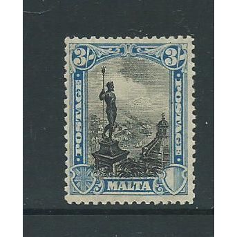 malta stamps george v mnh sg170 sg 170 fresh looking 3/- 1926