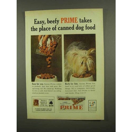 1965 Prime Dog Food Ad - Easy, Beefy Takes The Place