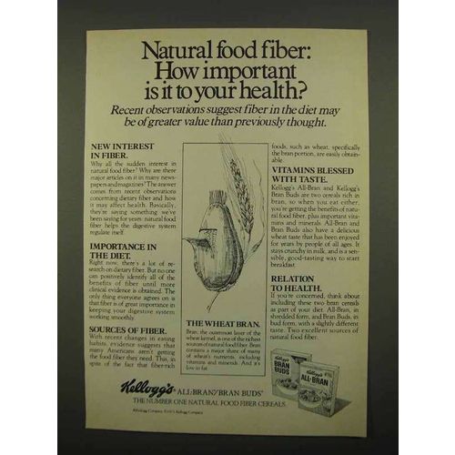 1975 Kellogg's All-Bran and Bran Buds cereal Ad