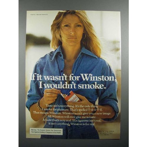 1975 Winston Cigarette Ad - I Wouldn't Smoke