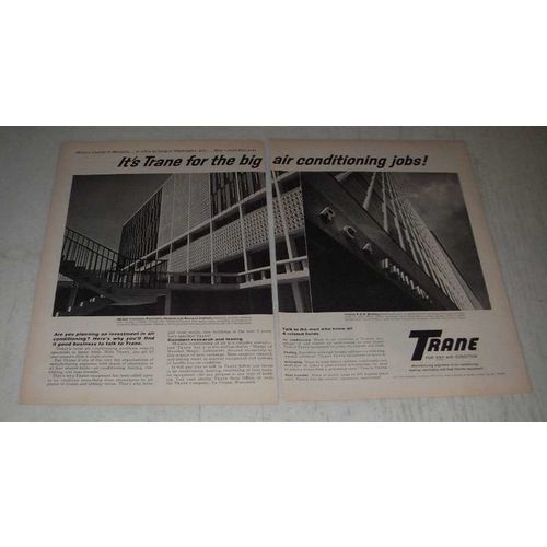 1962 Trane Air Conditioning Ad - It's trane for the big air conditioning jobs