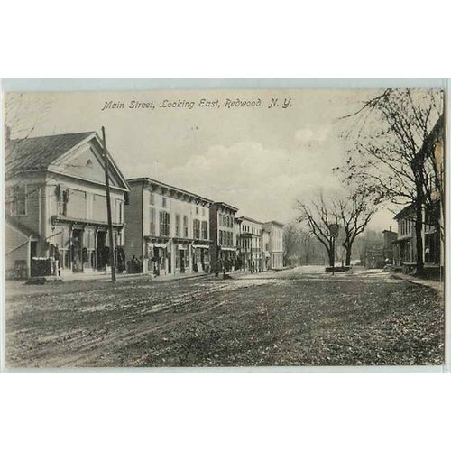 New York Redwood Main St Looking East Unpaved road w/Old Buildings ~220