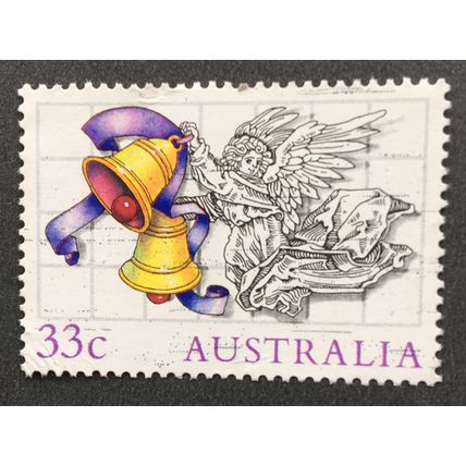 1985 Christmas SG 989. 33c Angel with bells