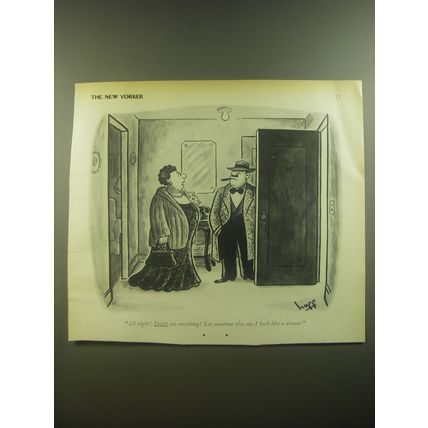 1946 Cartoon by Syd Hoff - All right! Don't say anything!