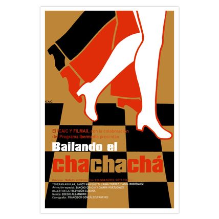 Cuban decor Wall Design movie Poster 4 film Bailando Chachacha.DANCING art.
