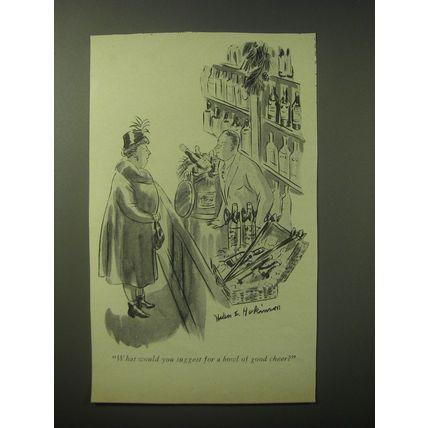 1948 Cartoon by Helen E. Hokinson - For a bowl of good cheer