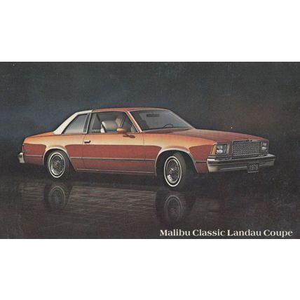 Chevrolet Malibu Classic Landau Coupe 1978 Car Advertising Postcard