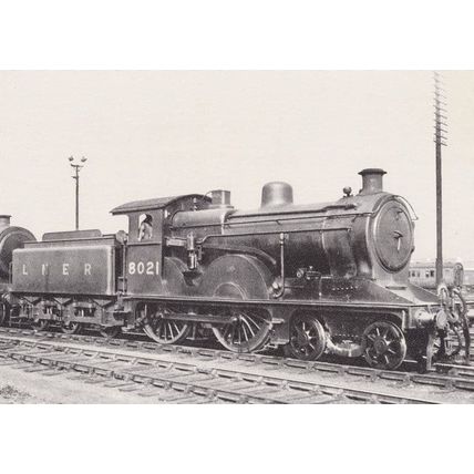 LNER 8021 Driver and Train Postcard