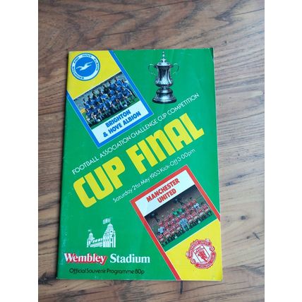 1983 FA Cup Final Programme & Ticket – Brighton & Hove Albion vs Man Utd