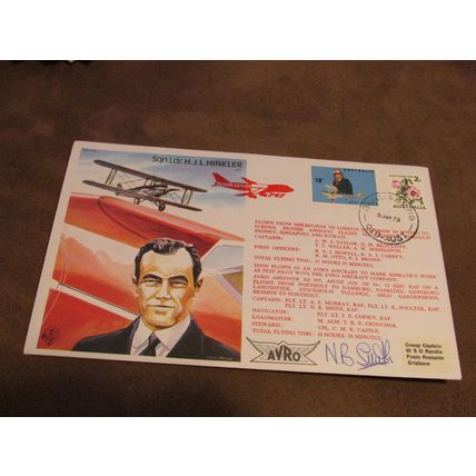 1979 Australia British Airways Postal Cover - Squadron leader H.J.L Hinkler