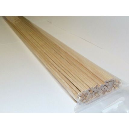 wooden dowel 4mm diameter x 600 mm approx length x 100 craft cake rods