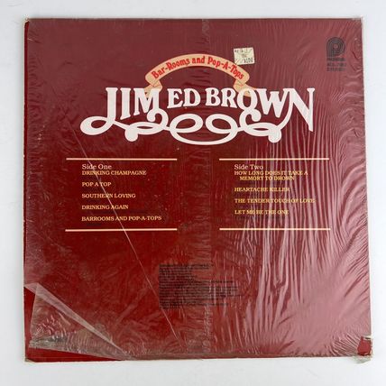 Jim Ed Brown – Bar-Rooms And Pop-A-Tops Vinyl LP Record Album ACL-7083