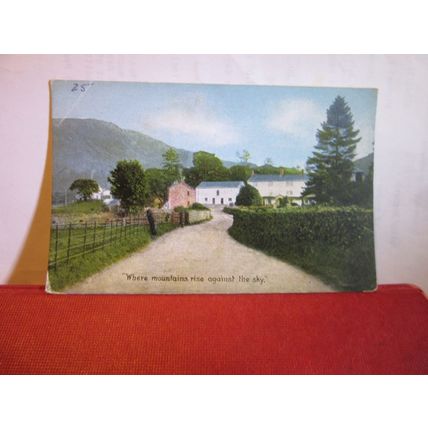 UNKNOWN HOUSES unused antique postcard by Shurey's =