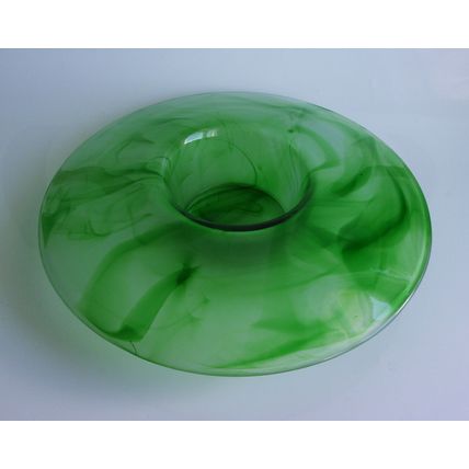 Art Deco Davidson Green Cloud Glass Bowl / Vase. P/N 204D