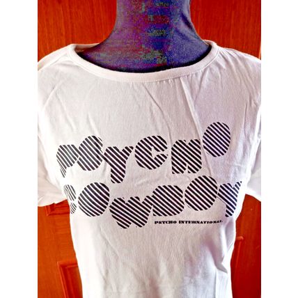 Psycho Cowboy White S/S Relaxed Fit 100% Cotton T-Shirt M UK 10/12 BNWT