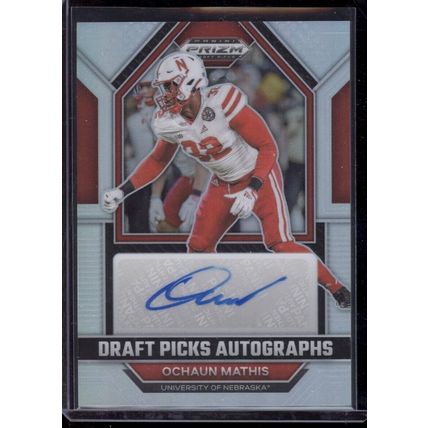 2023 Panini Prizm Draft Picks Draft Picks Autographs Silver #104 Ochaun Mathis