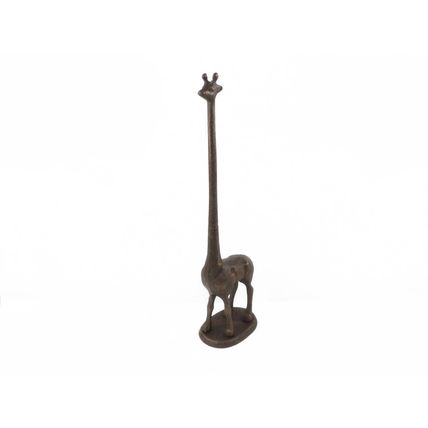 Rustic Copper Cast Iron Giraffe Paper Towel Holder 19""