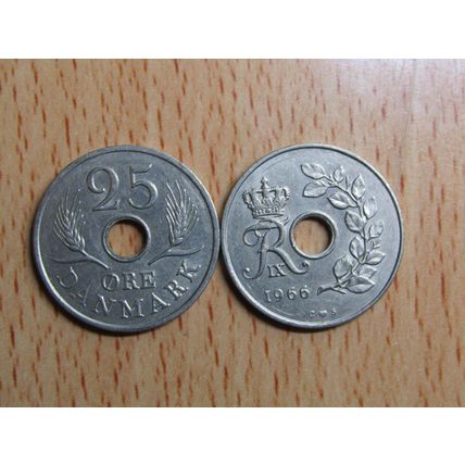 Denmark 1966 25 Ore Coin