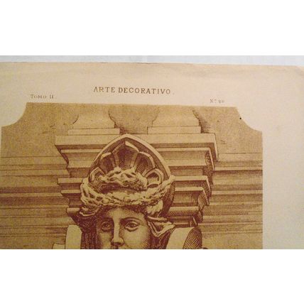 Arte decorativo : Cartela estilo moderno - lithograph ca 1890, J Seix, Barcelona