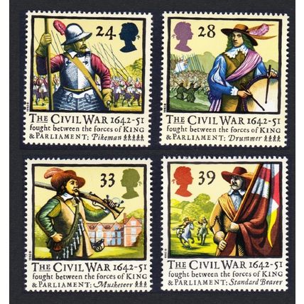 Great Britain 350th Anniversary of the Civil War 4v 1992 MNH SG#1620-1623