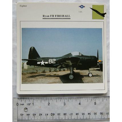 Ryan FR Fireball - USA - Fighter - Collectors Club Card