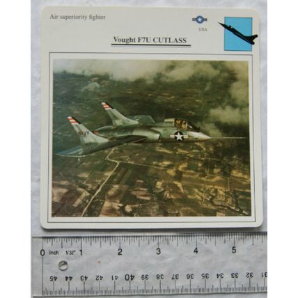 Vought F7U Cutlass - USA - Air Superiority Fighter - Collectors Club Card