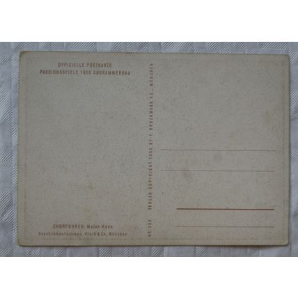 postcard Passionsspiele 1950 Oberammergau Chorfohrer: Maier Hans