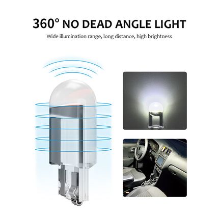 2 x T10 CAR 501 LED SIDE LIGHT BULBS 1 COB SMD W5W BULB Blue Pink Green White
