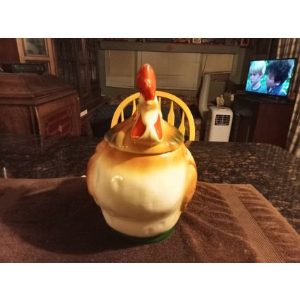 Old Vintage Original Purinton Cookie Jar Rooster 12" Tall 1940/50s