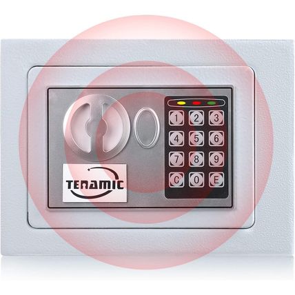 TENAMIC Electronic Digital Security Keypad Lock Box - 0.23 Cubic Feet Mini Safe