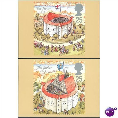 GB PHQ's mint set 1995 - Shakespeare's Globe Recon