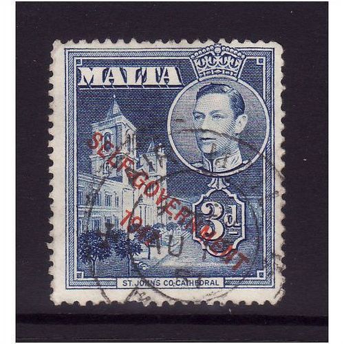 MALTA 1948 SG240 3d BLUE FINE USED #1