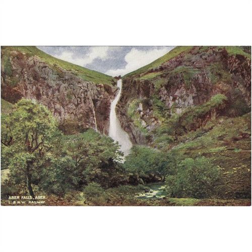 Railway Postcard LNWR Aber Falls Caernarvonshire North Wales