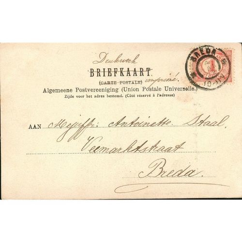 Antique Netherlands Postcard 1902 - Vredesonder Handelingen (Peace negotiations)